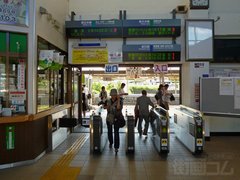 JR花巻駅改札口写真画像