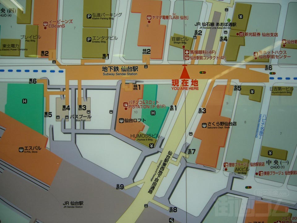 仙台駅・あおば通駅周辺MAP写真画像