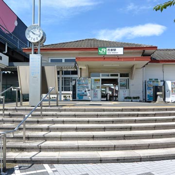氏家駅周辺の街並み