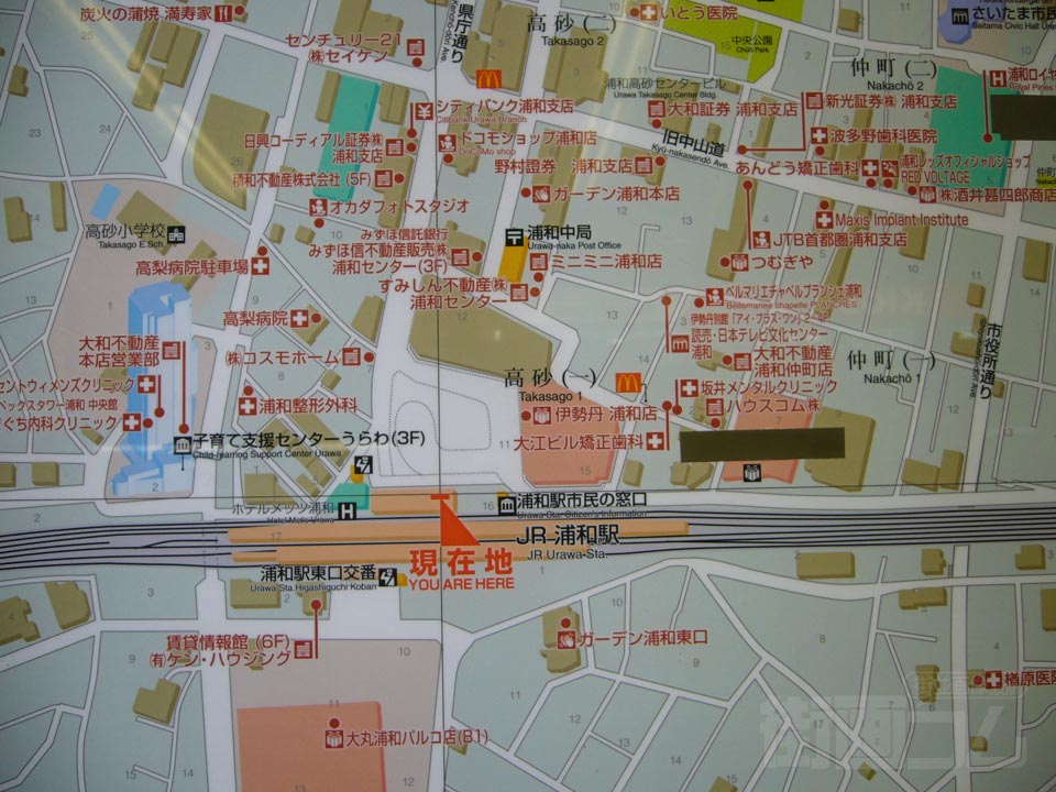 JR浦和駅周辺MAP写真画像