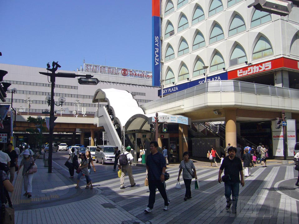柏駅前スクランブル交差点写真画像