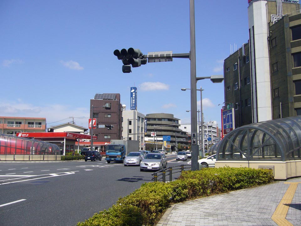 柏駅西口交差点写真画像