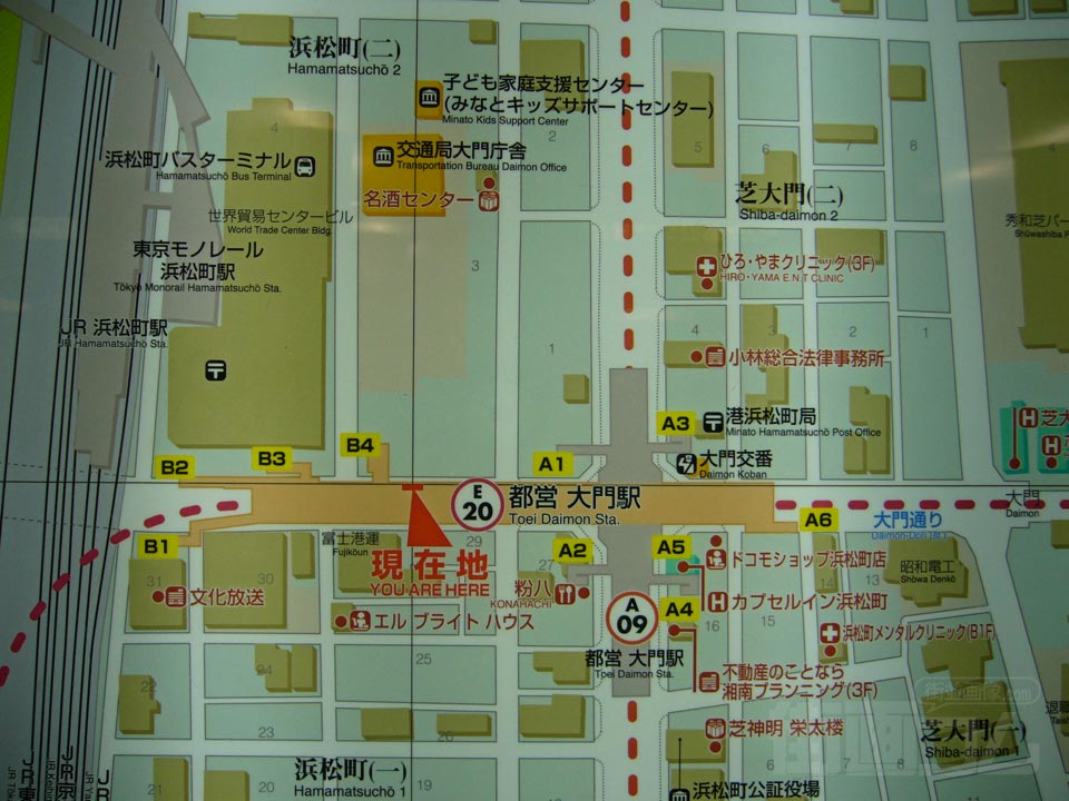 浜松町駅・大門駅周辺交差点
