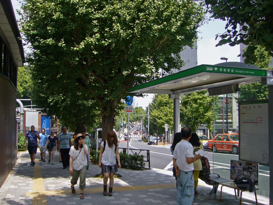 原宿駅前バス停写真画像