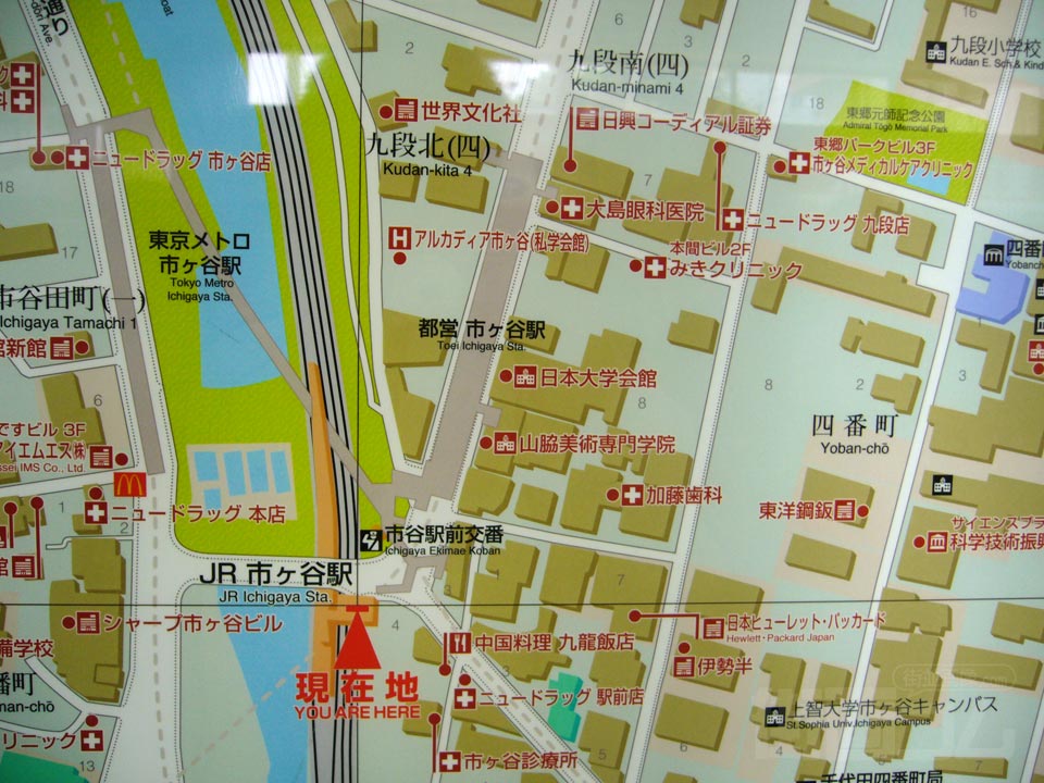 市ヶ谷駅前MAP写真画像