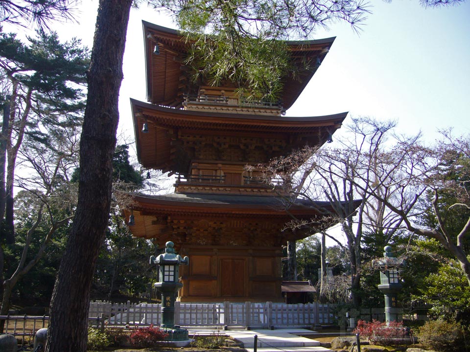 豪徳寺三重塔写真画像