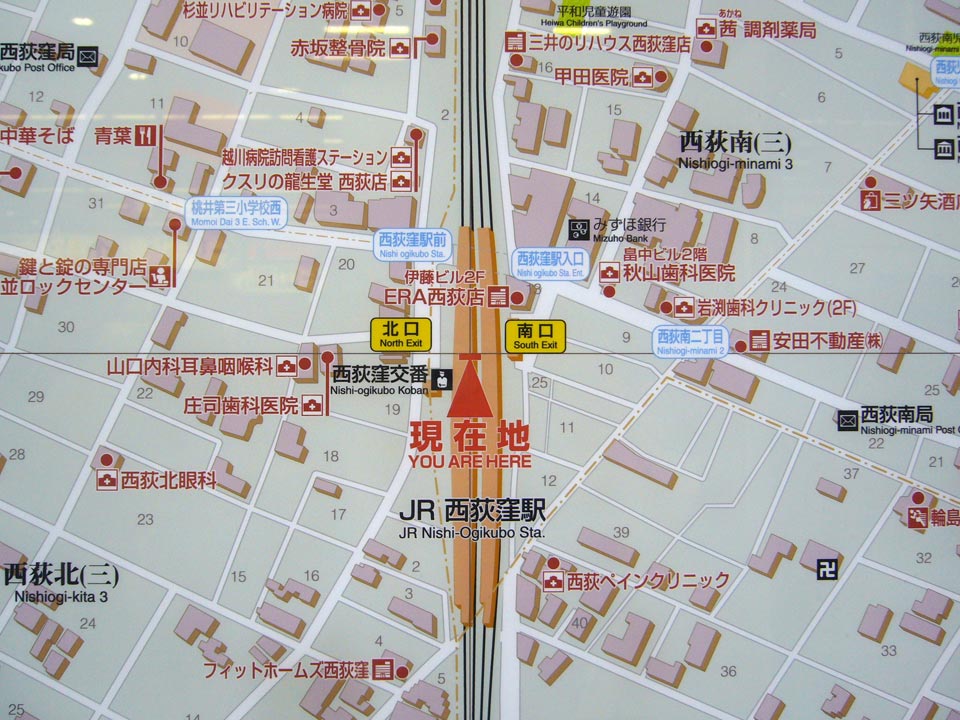 JR西荻窪駅前周辺MAP