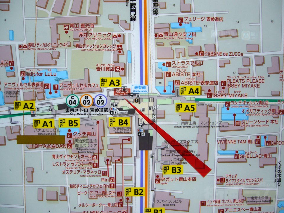 表参道駅前周辺交差点