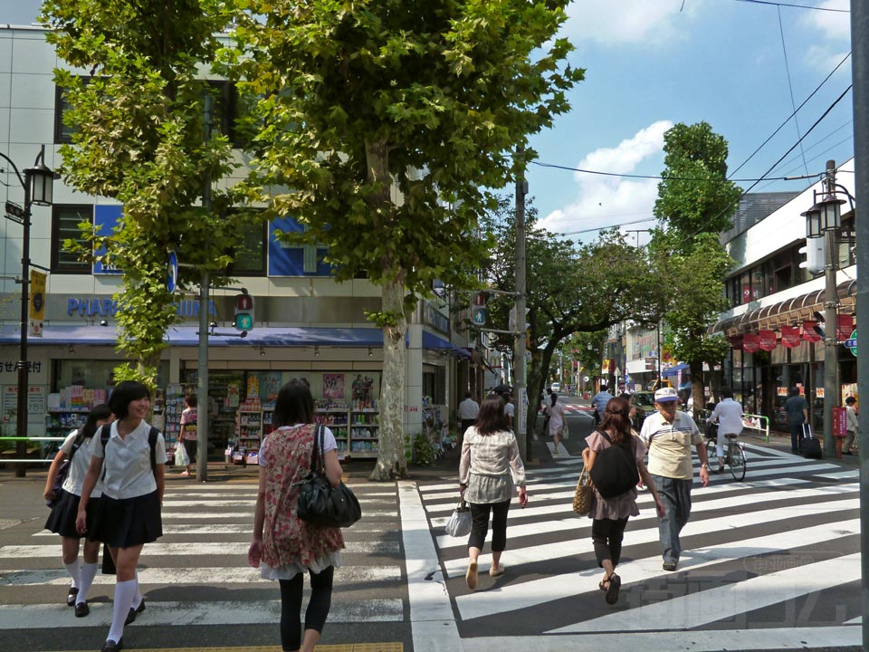 成城学園前駅北口スクランブル交差点