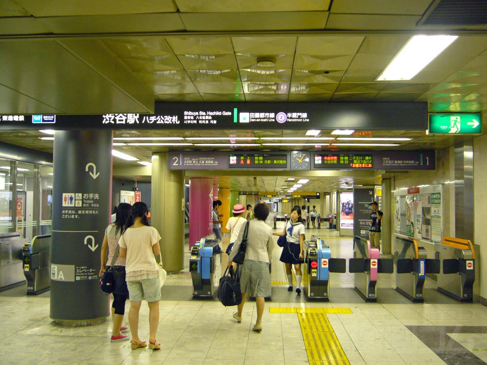 東急・東京メトロ渋谷駅改札口(田園都市線・半蔵門線)