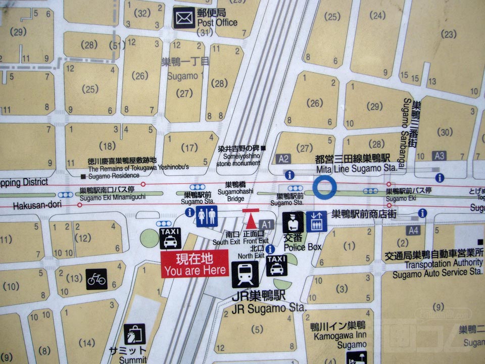 巣鴨駅前MAP