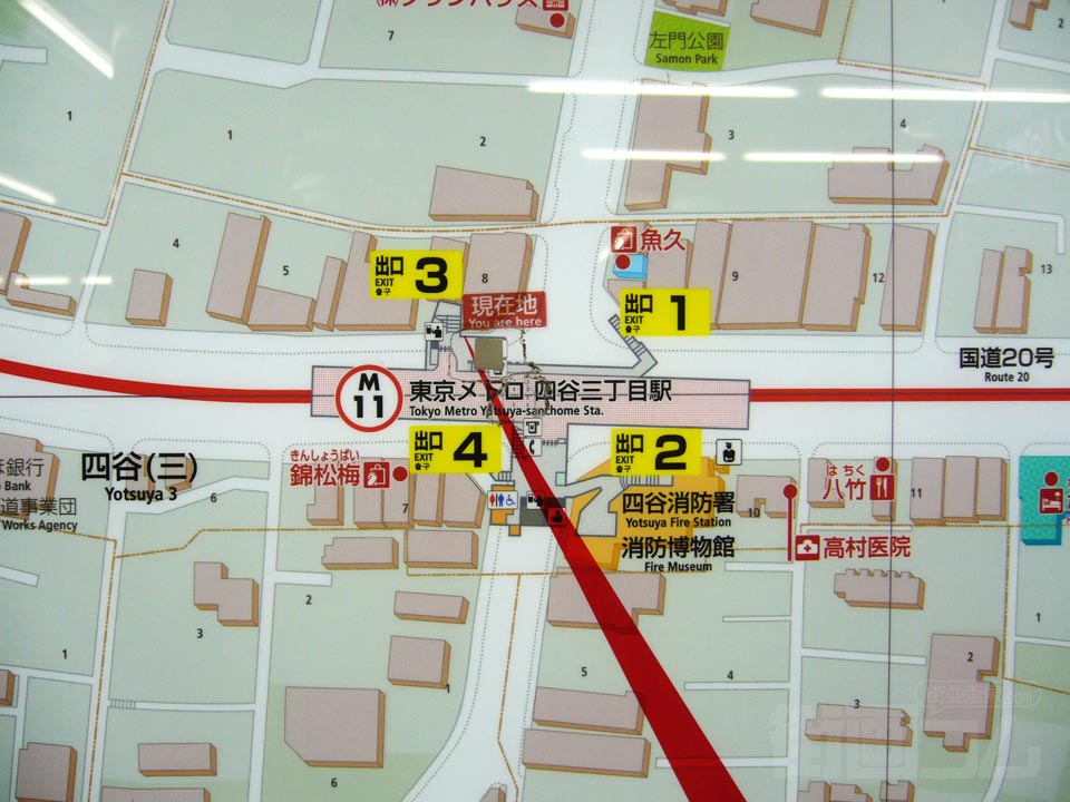 四谷三丁目駅前MAP