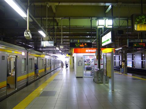 JR立川駅ホーム(JR南武線)写真画像