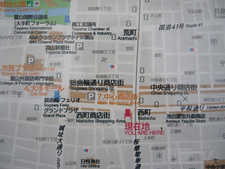 総曲輪周辺MAP