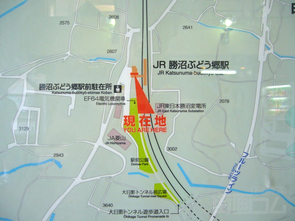 勝沼ぶどう郷駅周辺MAP写真画像