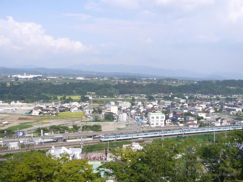 平和観音からJR韮崎駅方面写真画像