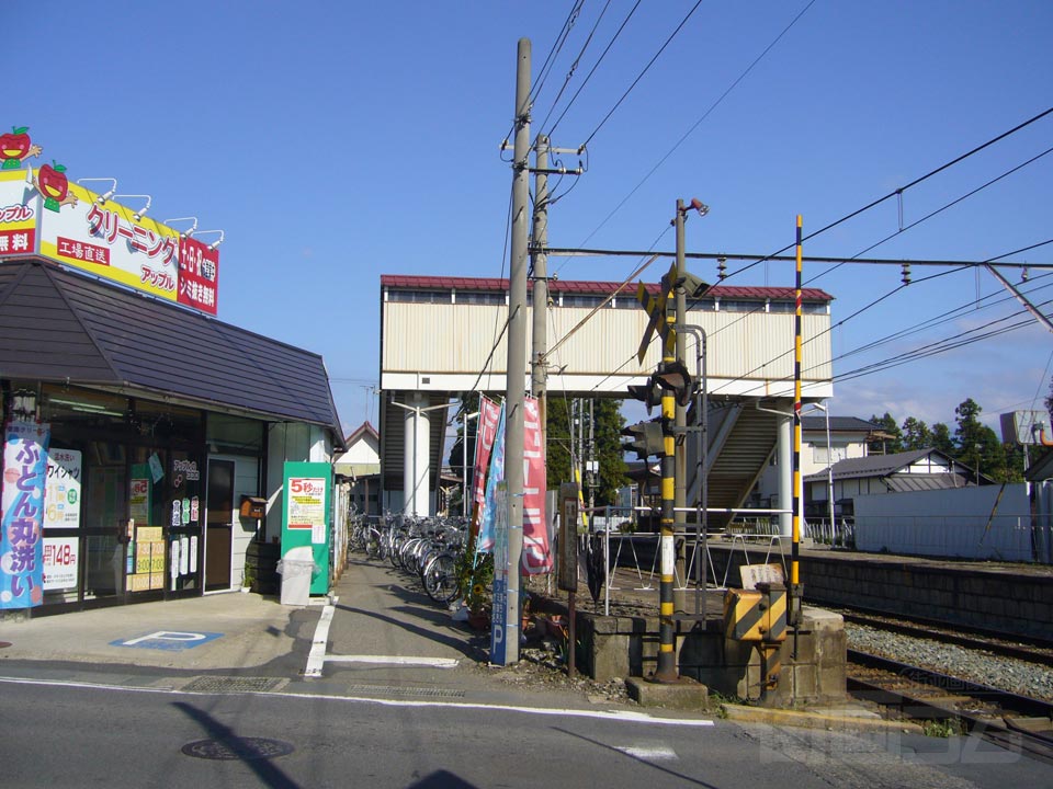 長野電鉄桐原駅前写真画像