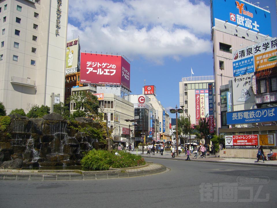 JR・長野電鉄長野駅前写真画像