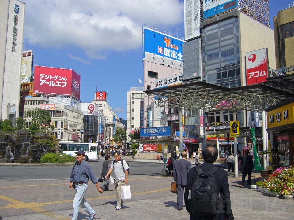 JR・長野電鉄長野駅前写真画像