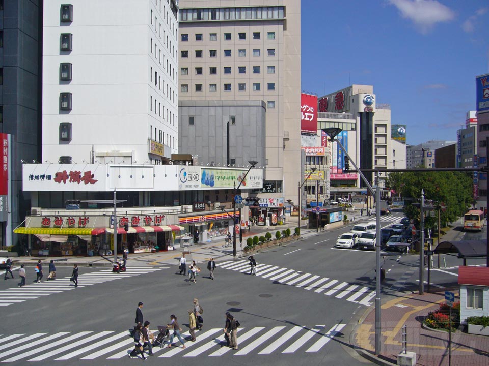 長野駅前交差点写真画像