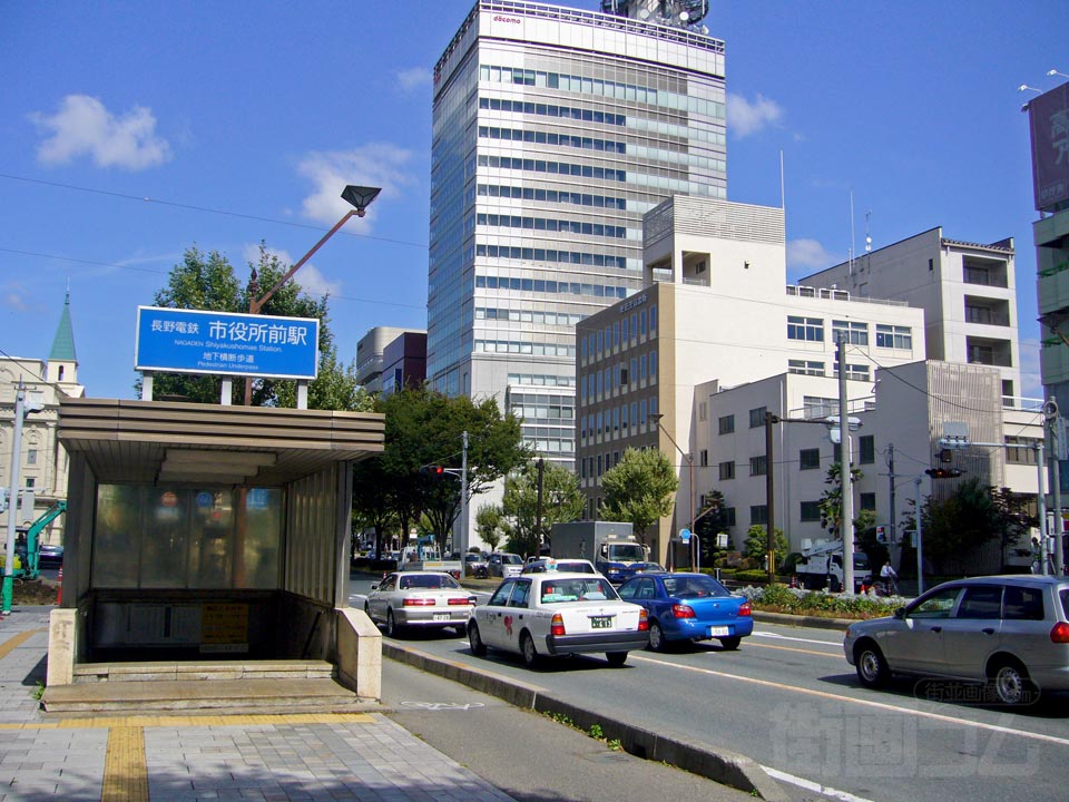 長野電鉄市役所前駅写真画像