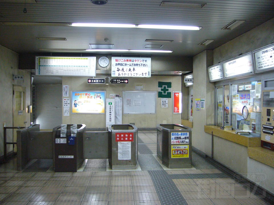 長野電鉄善光寺下駅改札口写真画像