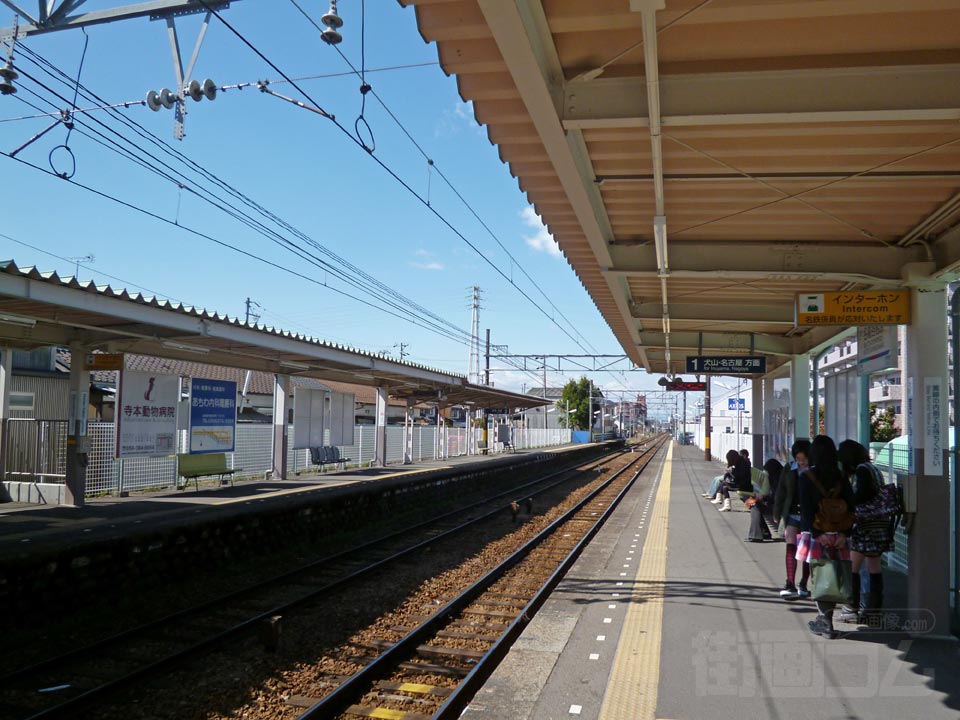 名電各務原駅ホーム