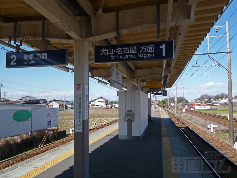 名鉄鵜沼宿駅ホーム写真画像