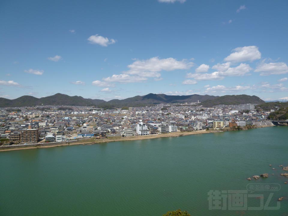 犬山城天守閣から鵜沼方面写真画像
