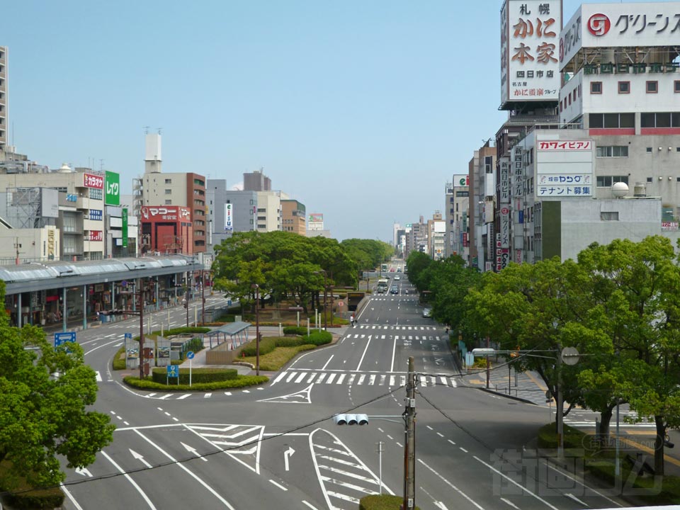 近鉄四日市駅ホームから東側方面
