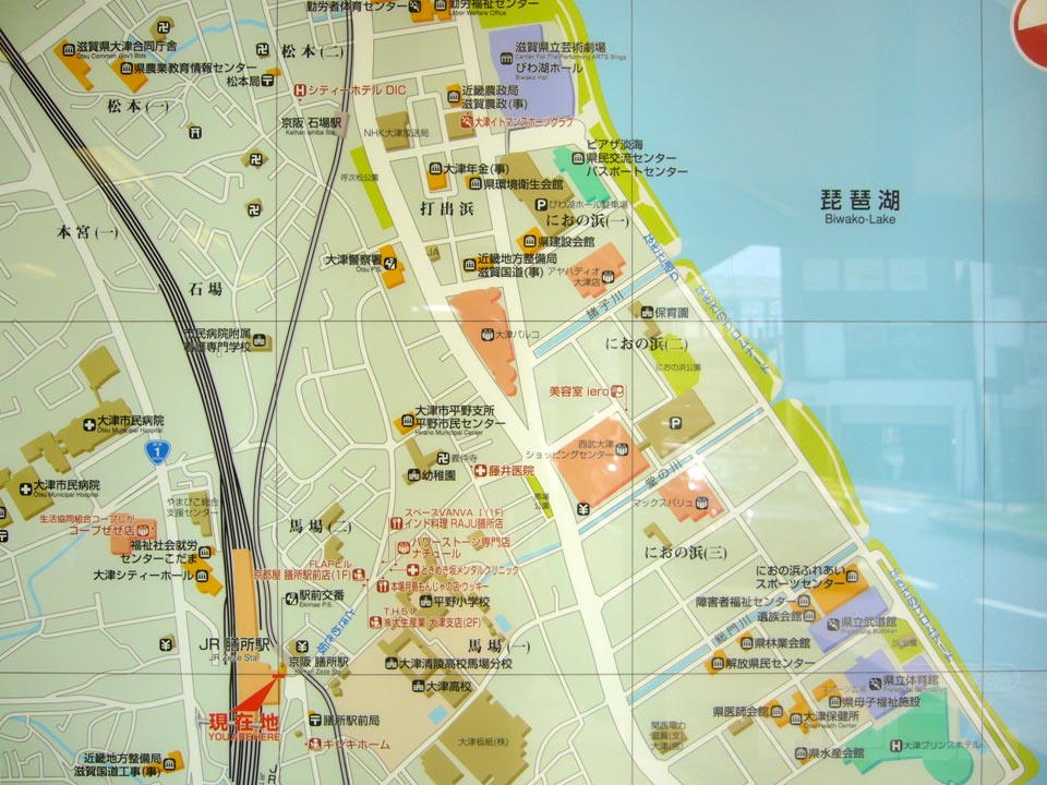 膳所駅前・におの浜周辺MAP