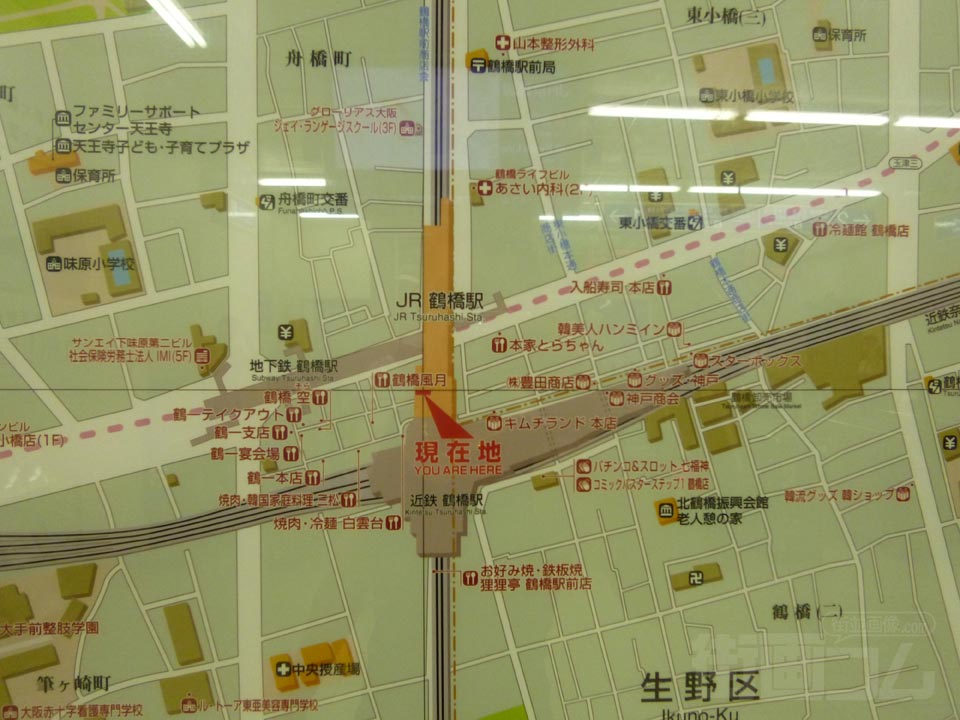 鶴橋駅周辺MAP写真画像