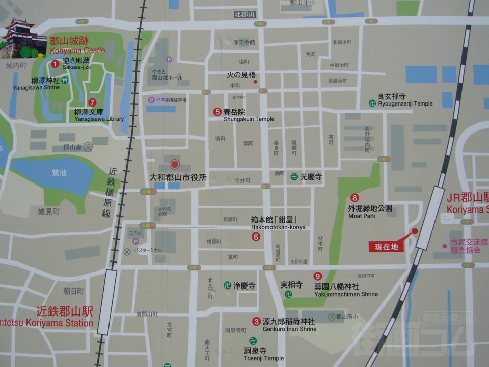 大和郡山市中心市街地MAP写真画像