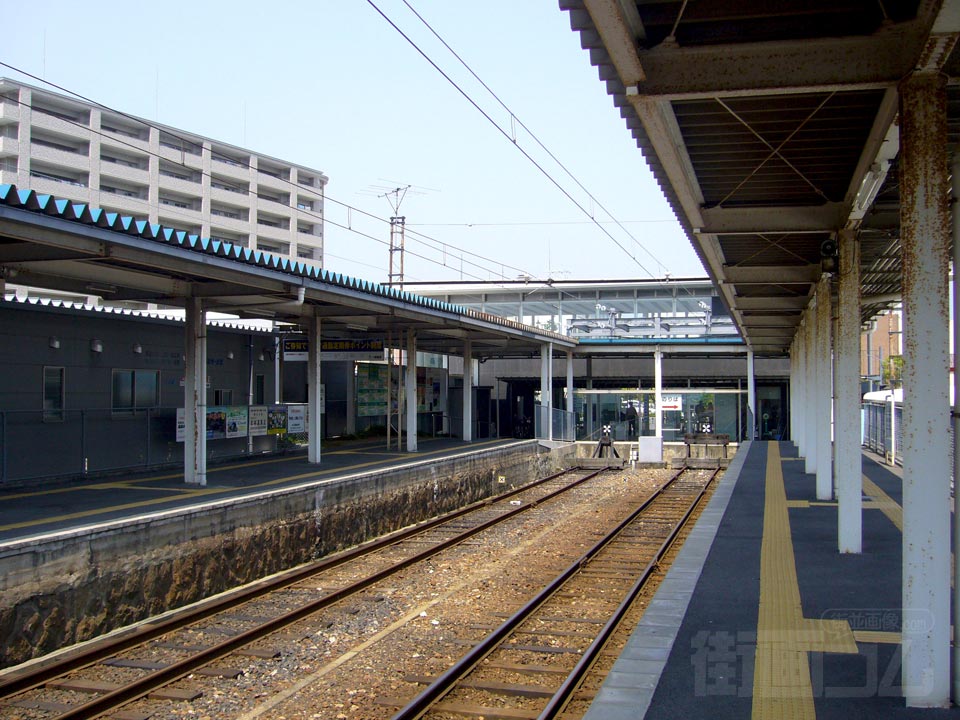 一畑電車松江しんじ湖温泉駅ホーム写真画像