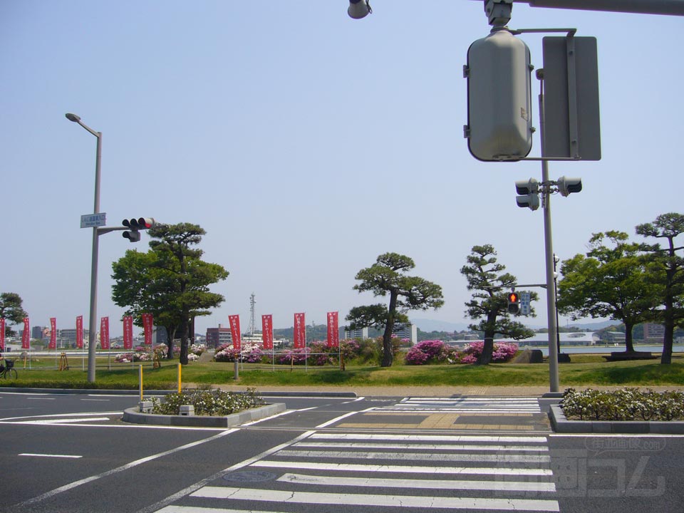 しんじ湖温泉入口交差点写真画像