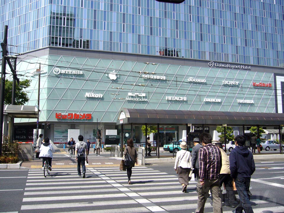 岡電岡山駅前電停前