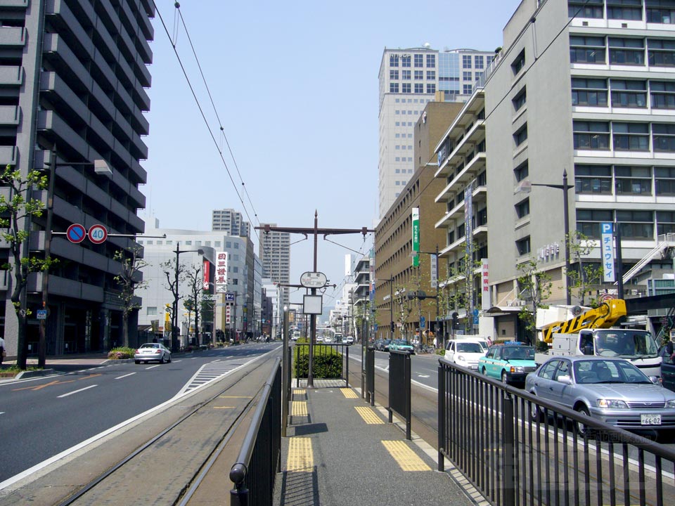 岡電田町電停
