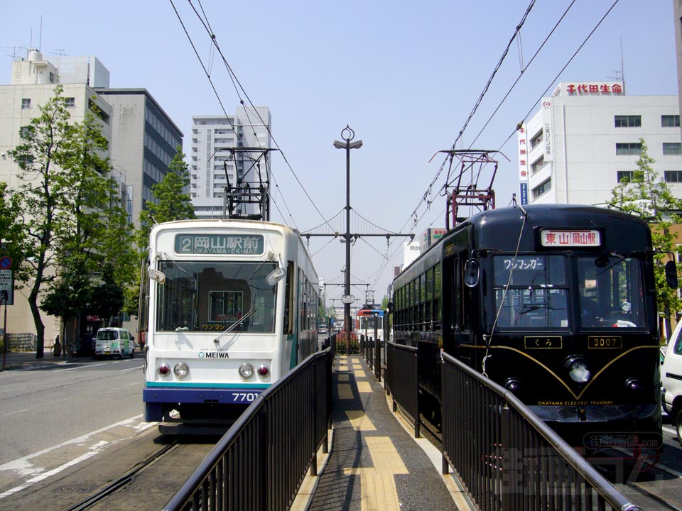 岡電柳川電停