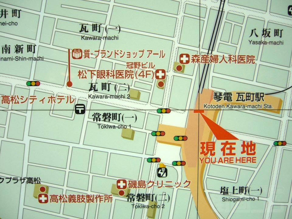 瓦町駅前周辺MAP写真画像