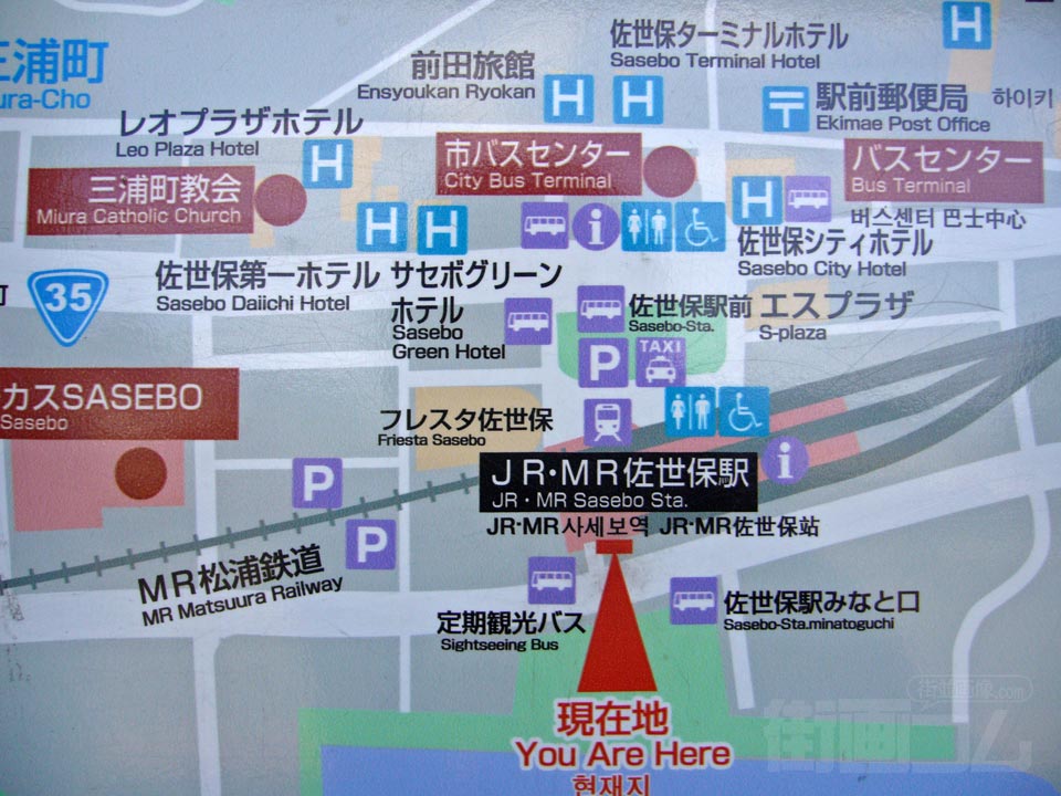 佐世保駅前周辺MAP