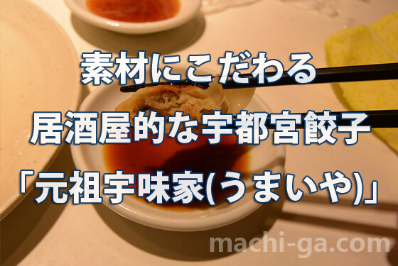 素材にこだわる居酒屋的な宇都宮餃子「元祖宇味家(うまいや)」