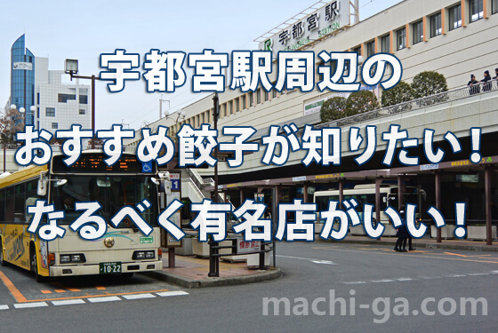 宇都宮駅周辺のおすすめ餃子が知りたい！なるべく有名店がいい！