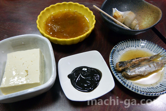 ぶりしゃぶコースの小鉢