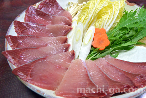 ぶりしゃぶコースのブリしゃぶ