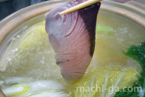 ぶりしゃぶコースのしゃぶしゃぶ