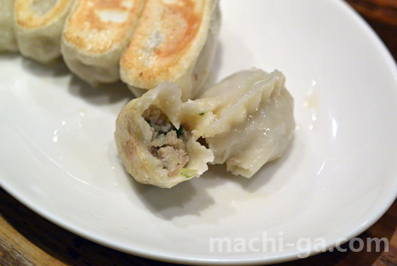 宇都宮餃子「餃天堂」の焼餃子の餡