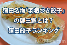 蒲田名物「羽根つき餃子」の御三家とは?蒲田餃子ランキング