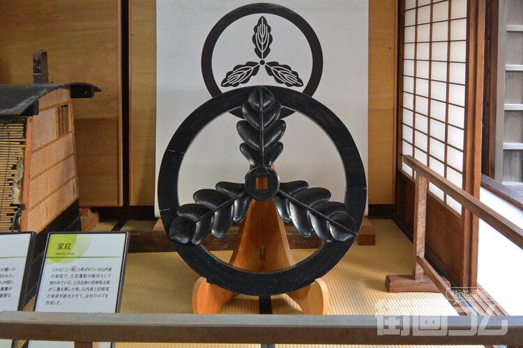 山内家の家紋「土佐柏(三つ柏)」
