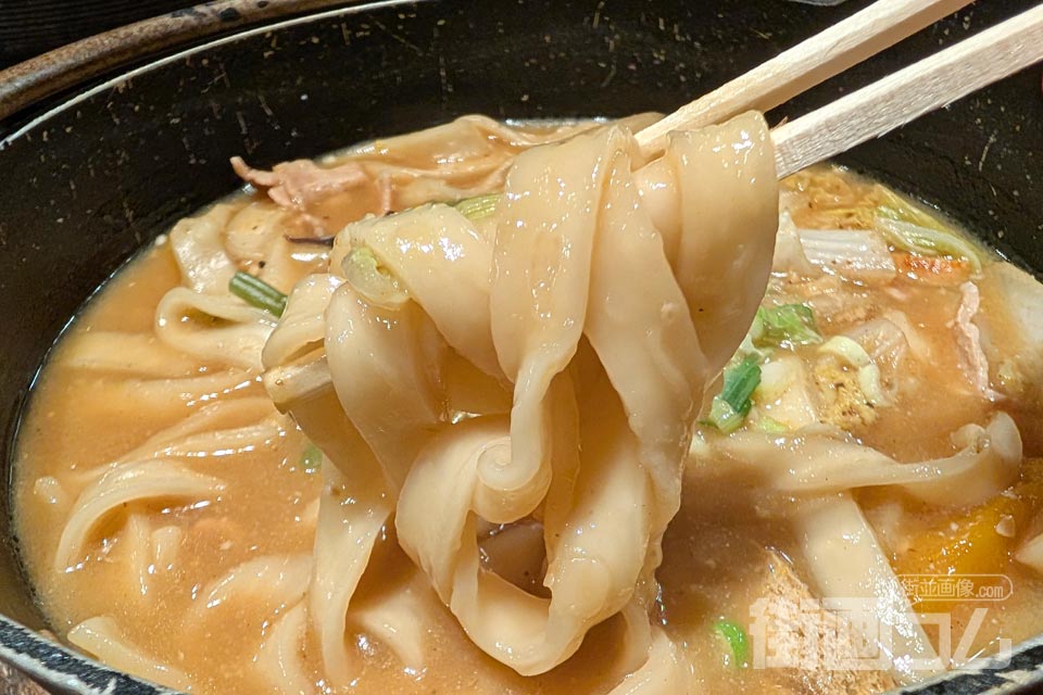 完熟屋本店「豚肉ほうとう天ぷらセット」