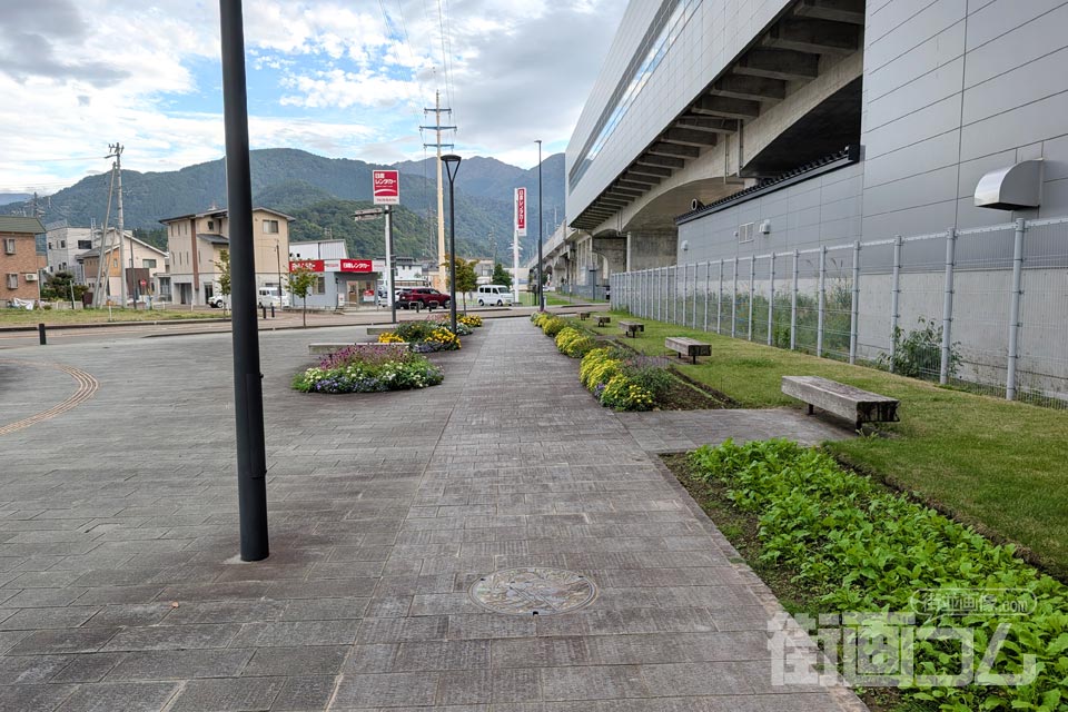 長野県飯山市A001マンホール蓋の設置場所